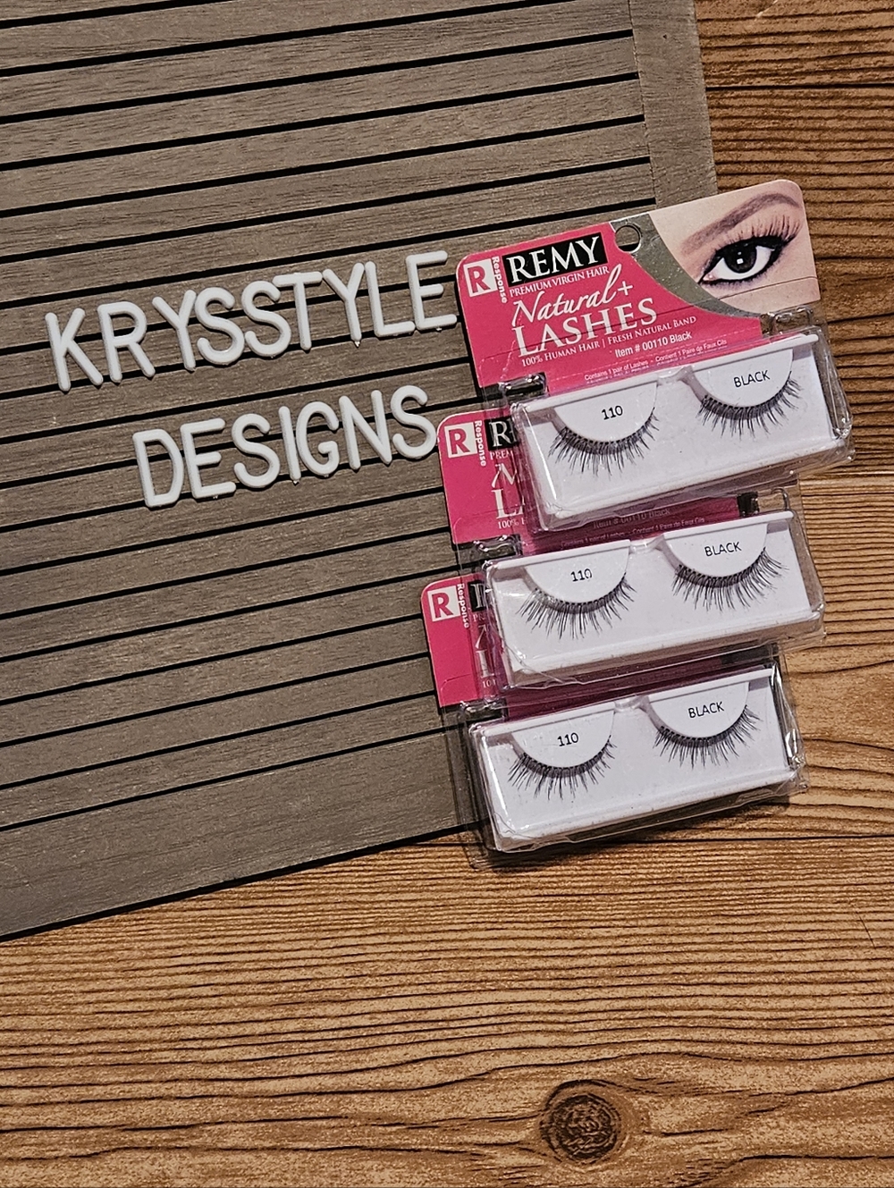 Remy Premium Natural Virgin Human Hair False Lashes 110 Black (3)